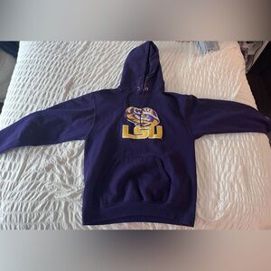 Champion Purple Hoodie with Yellow Logo